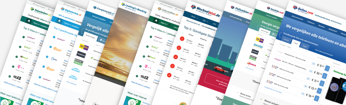 Wij zijn de grootste onafhankelijke vergelijker voor telecom, internet, energie en hotelboekingssites. Wij houden de markt scherp!