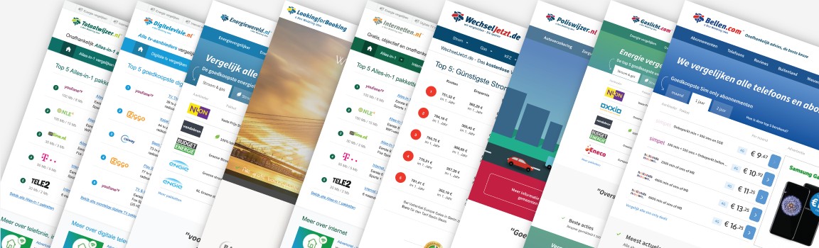 Wij zijn de grootste onafhankelijke vergelijker voor telecom, internet, energie en hotelboekingssites. Wij houden de markt scherp!